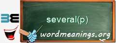 WordMeaning blackboard for several(p)